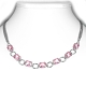 Náhrdelník z chirurgické oceli růžový křišťál Swarovski LJNG8618